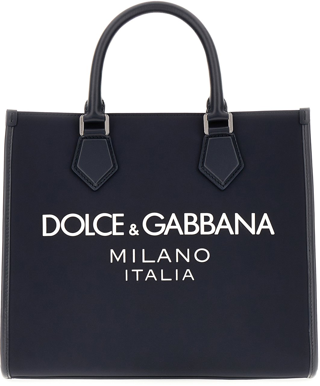 Dolce & Gabbana Dolce&gabbana Navy blue nylon small shopping bag Blauw