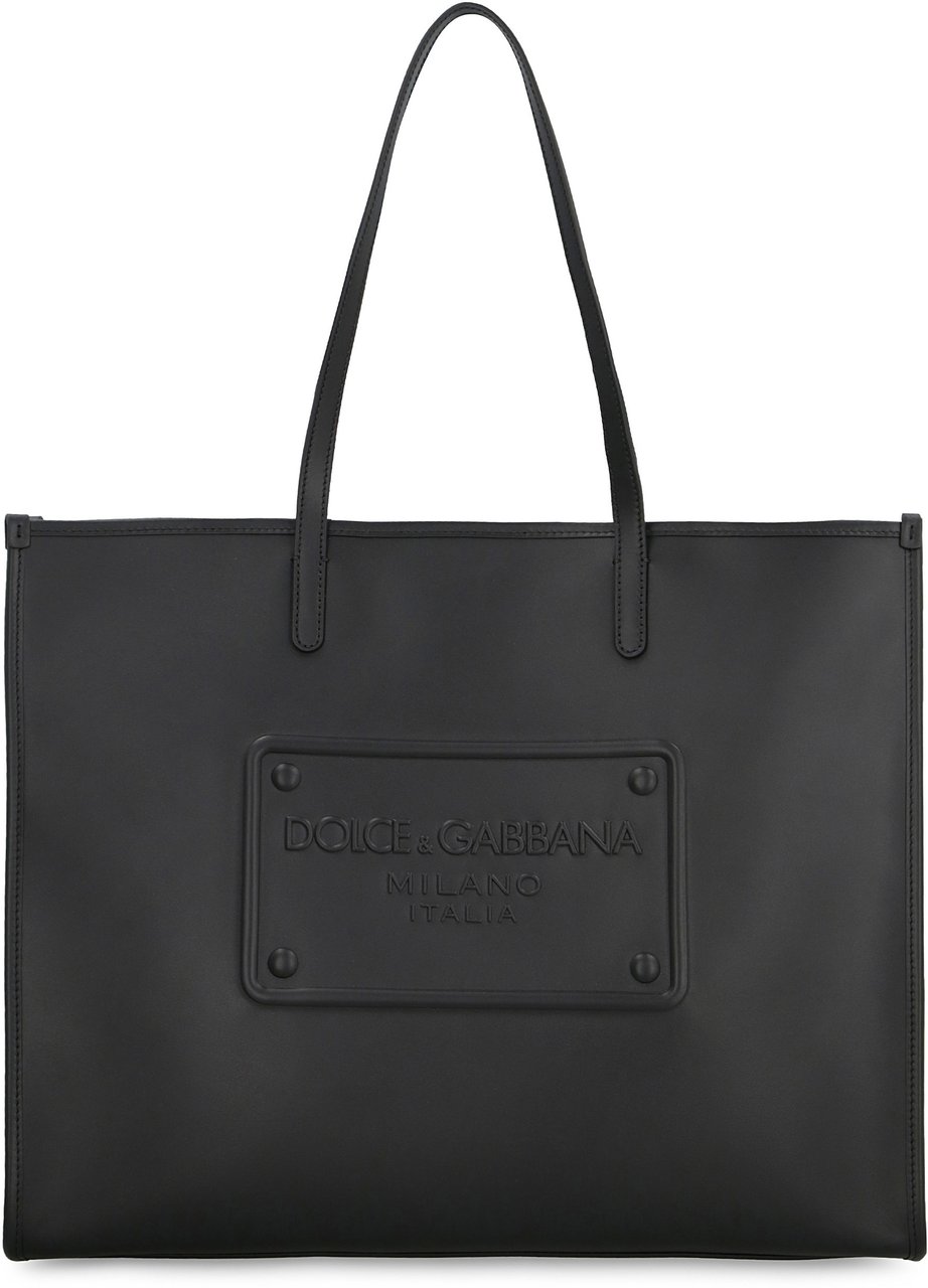 Dolce & Gabbana Smooth leather tote bag Zwart