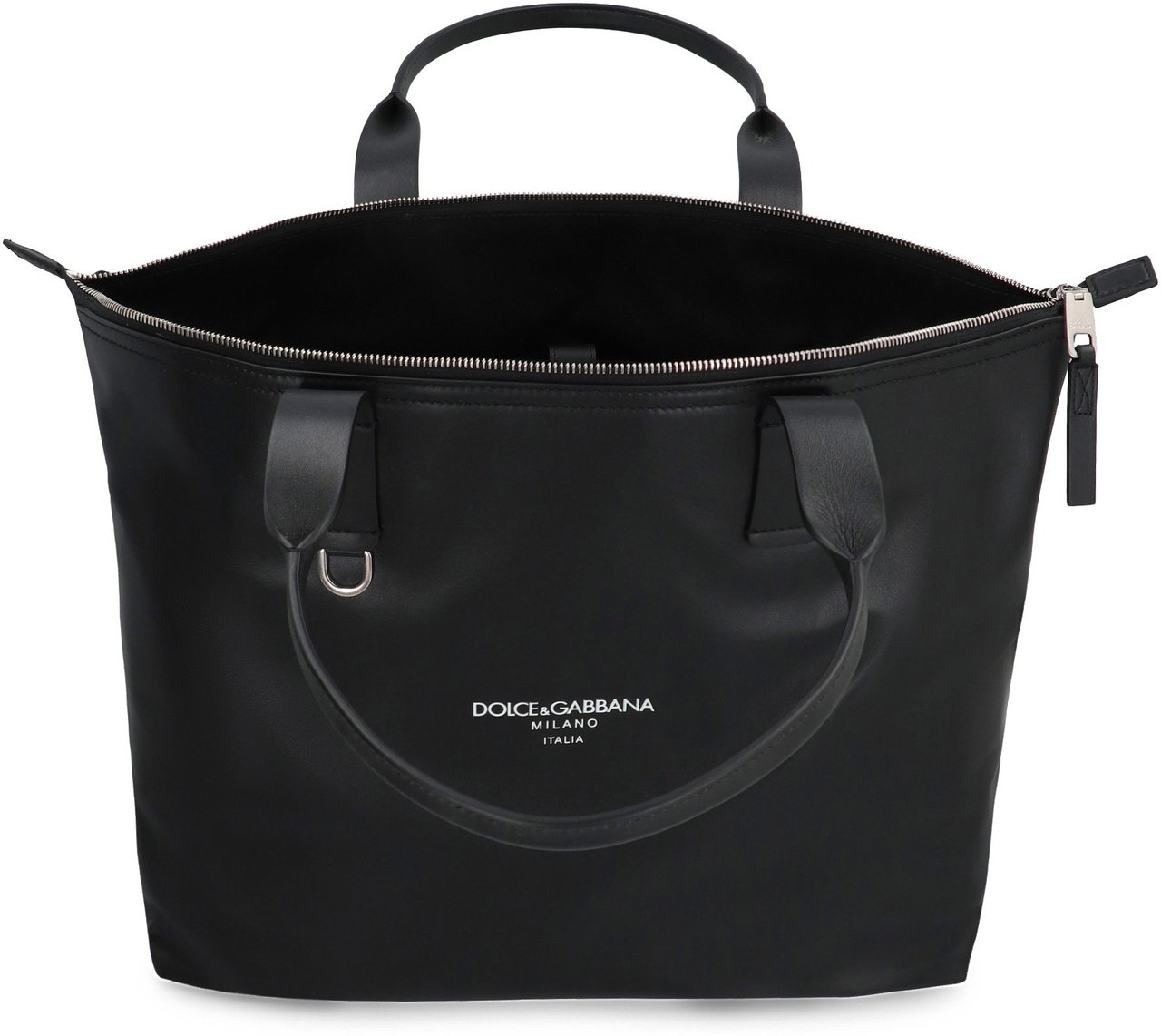 Dolce & Gabbana Media Smooth leather tote bag Zwart
