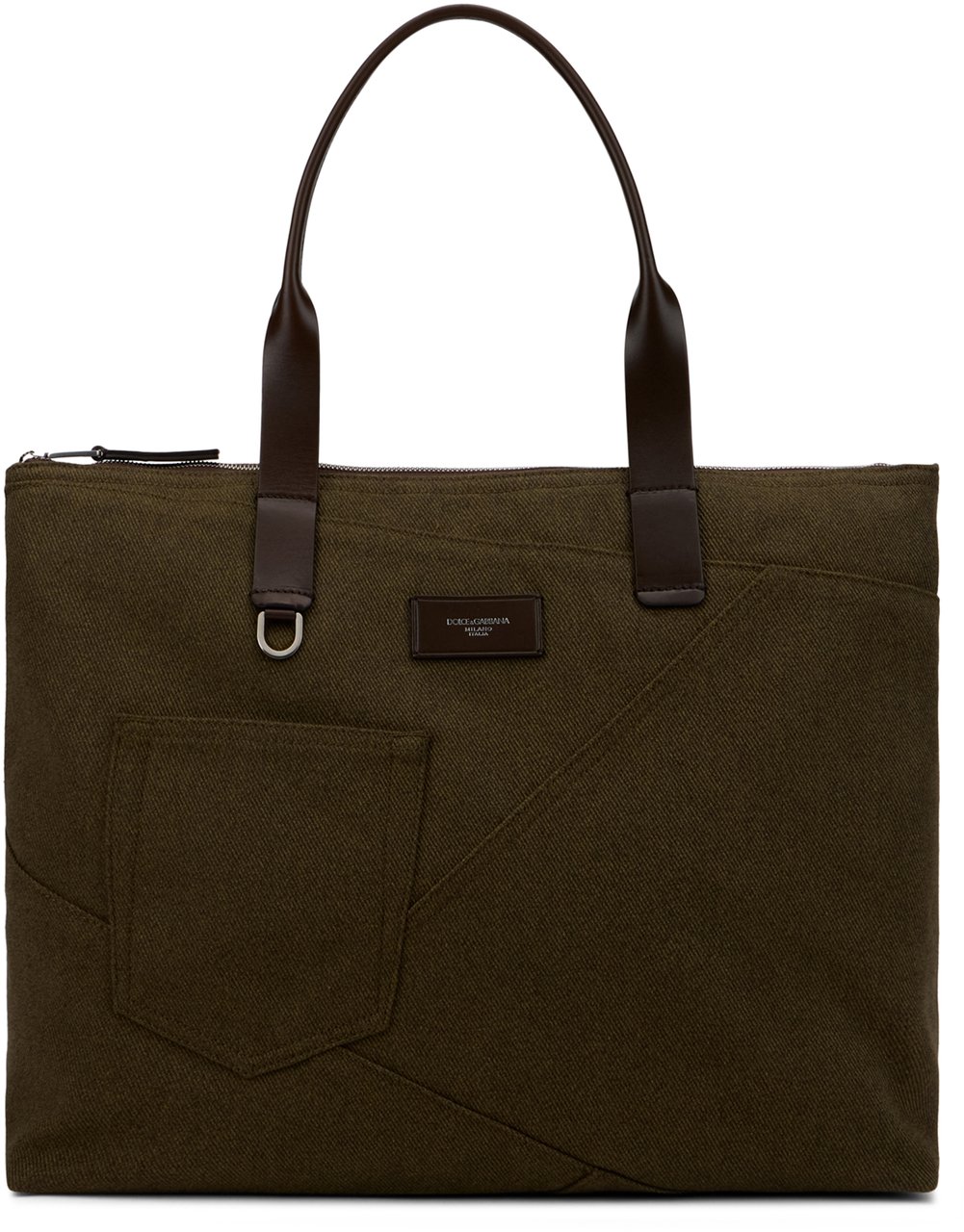 Dolce & Gabbana Adamo shopping bag with patchwork Groen