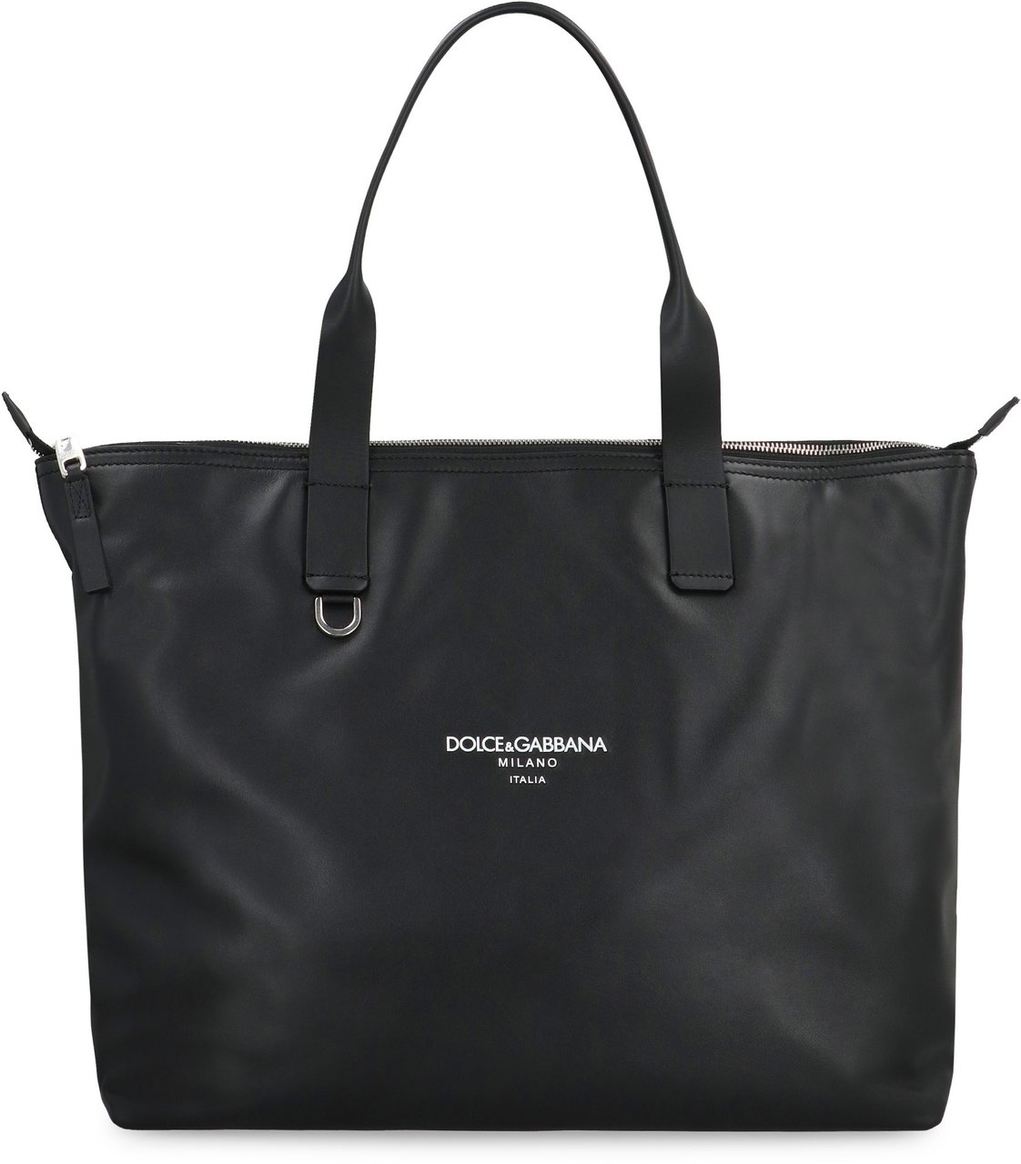 Dolce & Gabbana Media Smooth leather tote bag Zwart