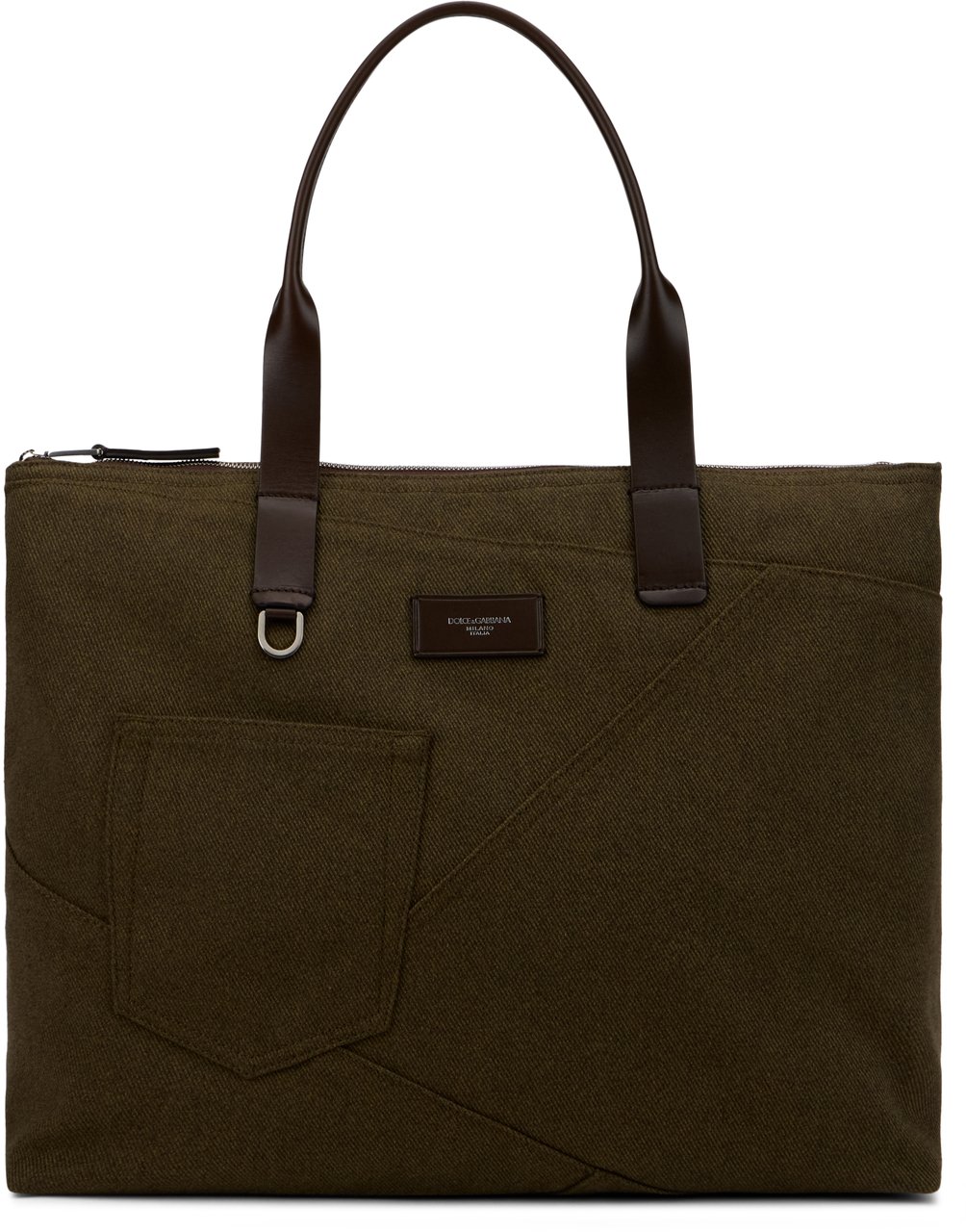 Dolce & Gabbana Adamo shopping bag with patchwork Groen
