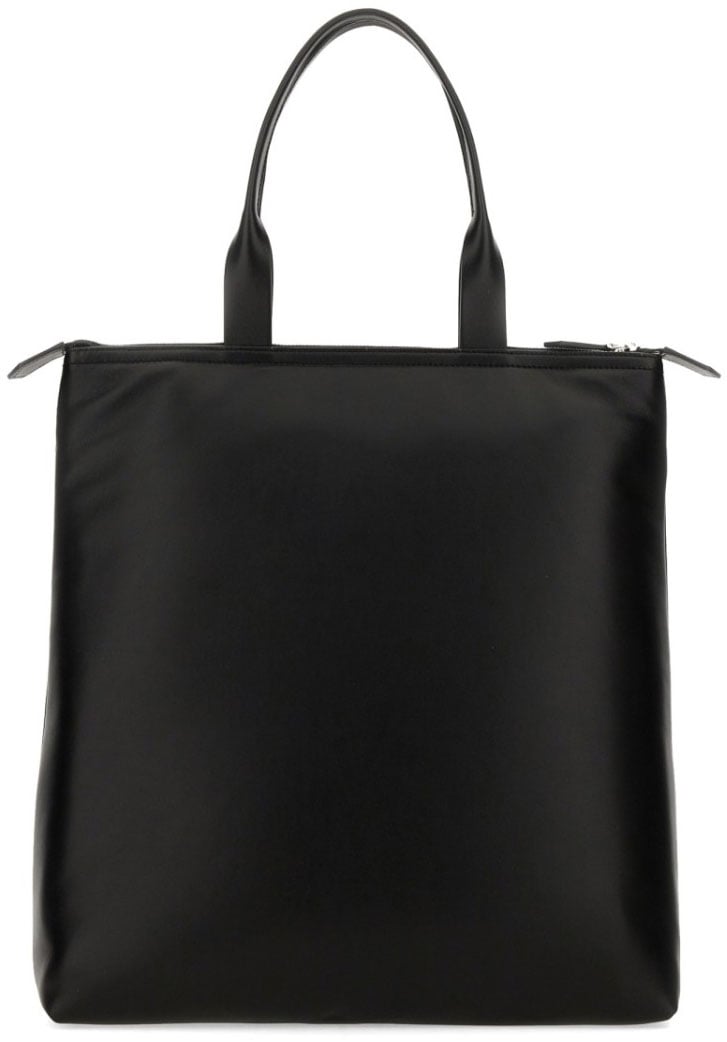 Dolce & Gabbana Leather Shopping Bag Zwart