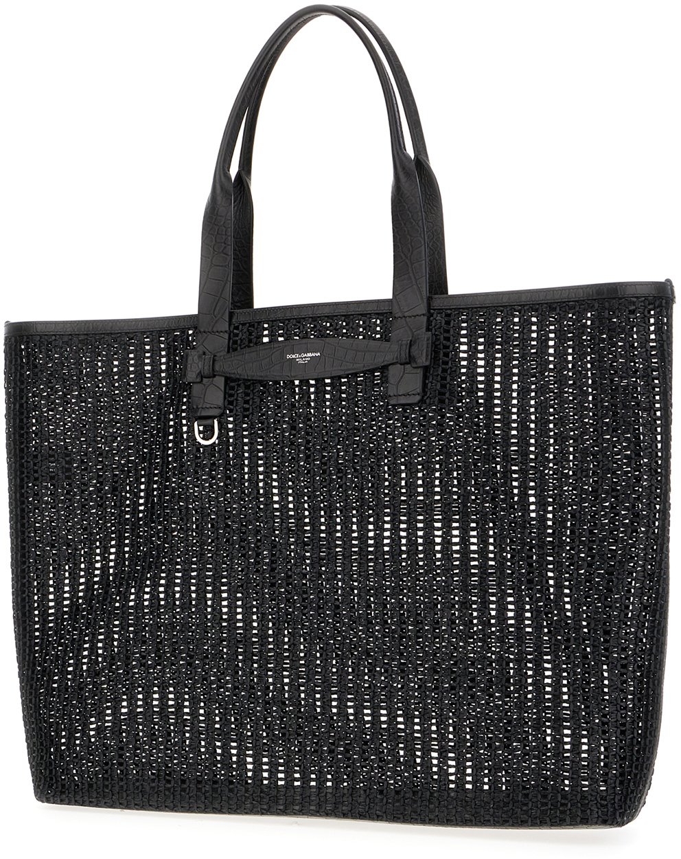 Dolce & Gabbana Dolce&gabbana Black mesh shopping bag Zwart