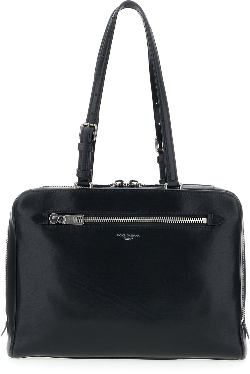 Dolce & Gabbana Dolce&gabbana Black leather handbag Zwart