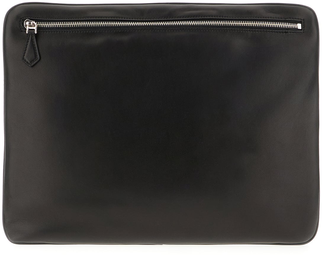 Dolce & Gabbana Dolce&gabbana Black nappa leather pouch Zwart