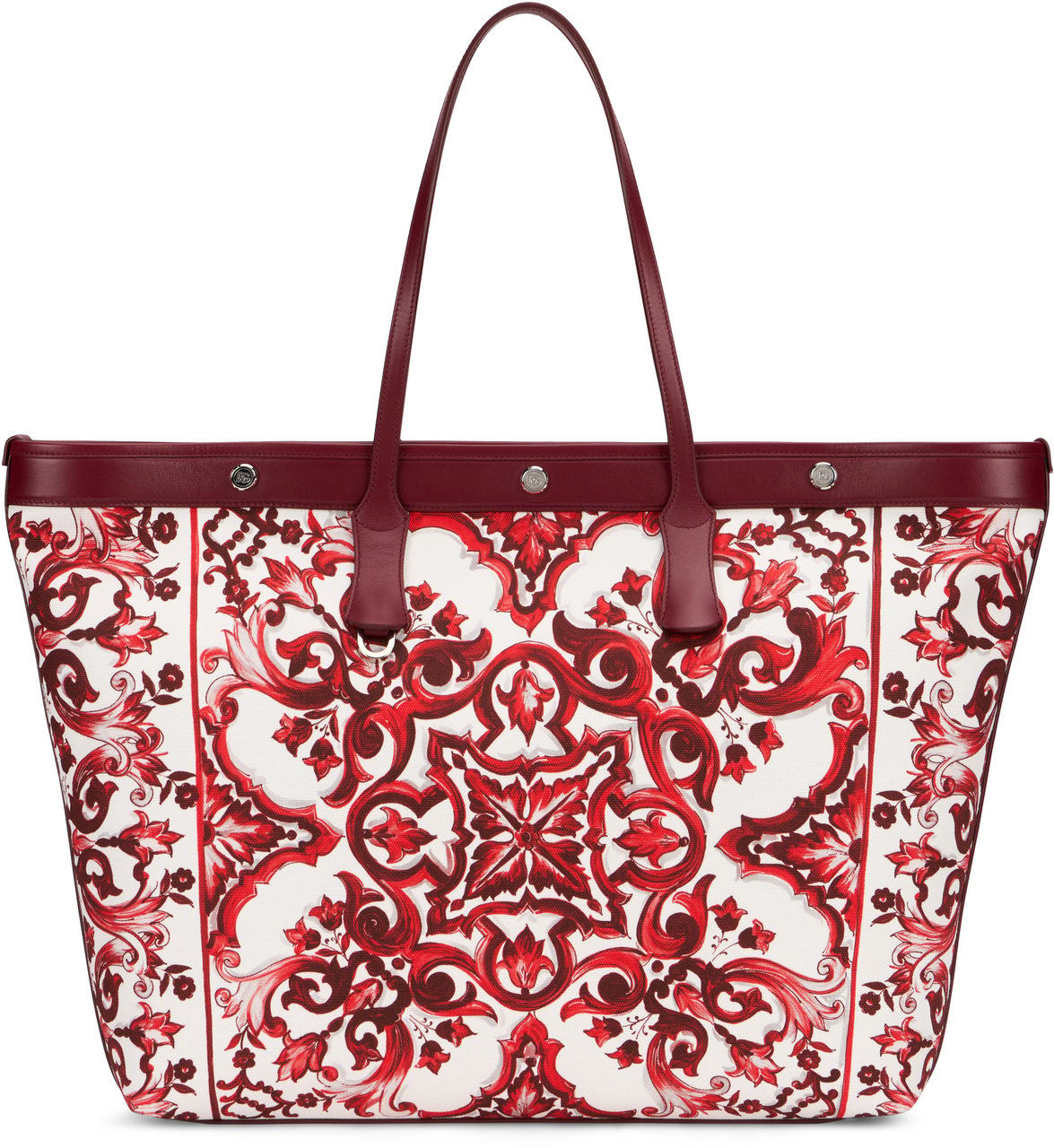 Dolce & Gabbana Tote bag with majolica print Rood