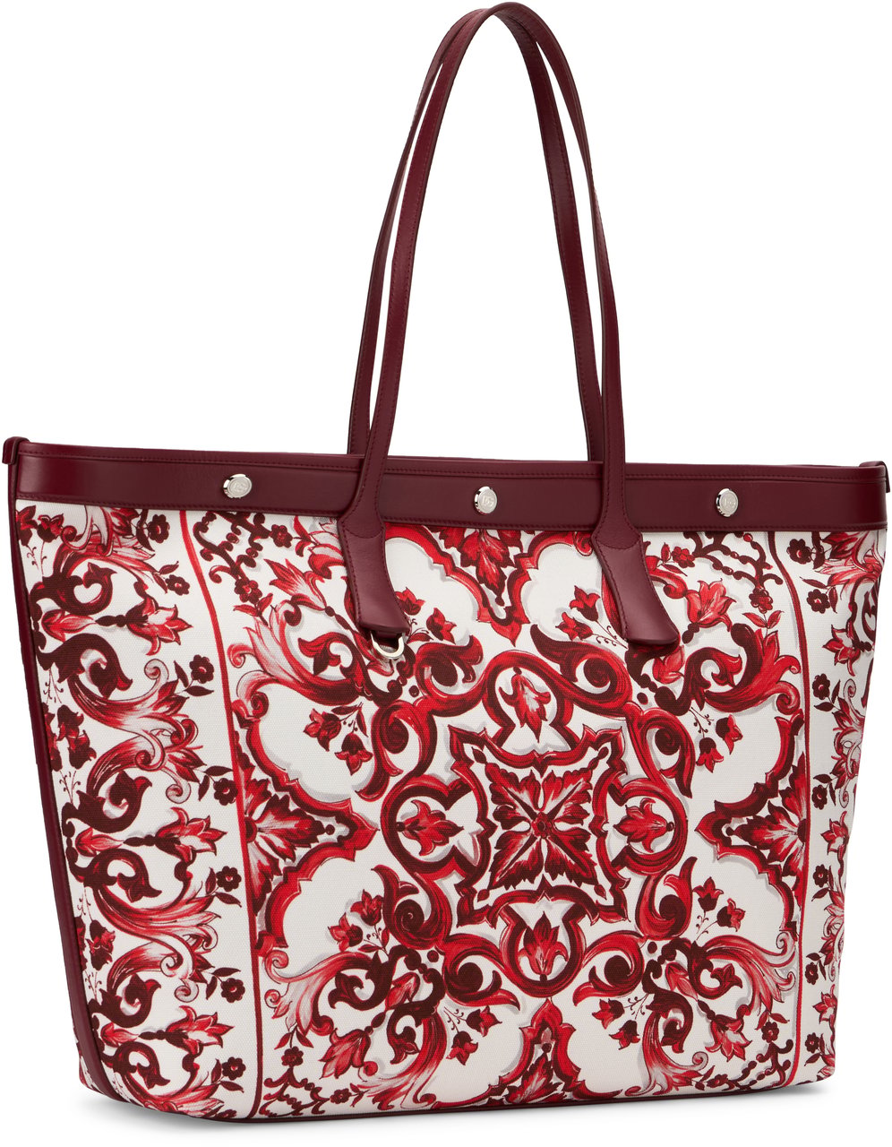 Dolce & Gabbana Tote bag with majolica print Rood