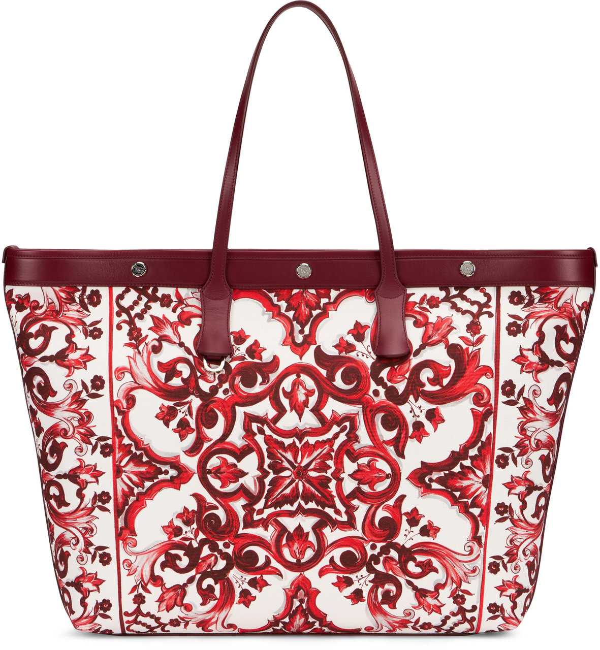 Dolce & Gabbana Tote bag with majolica print Rood
