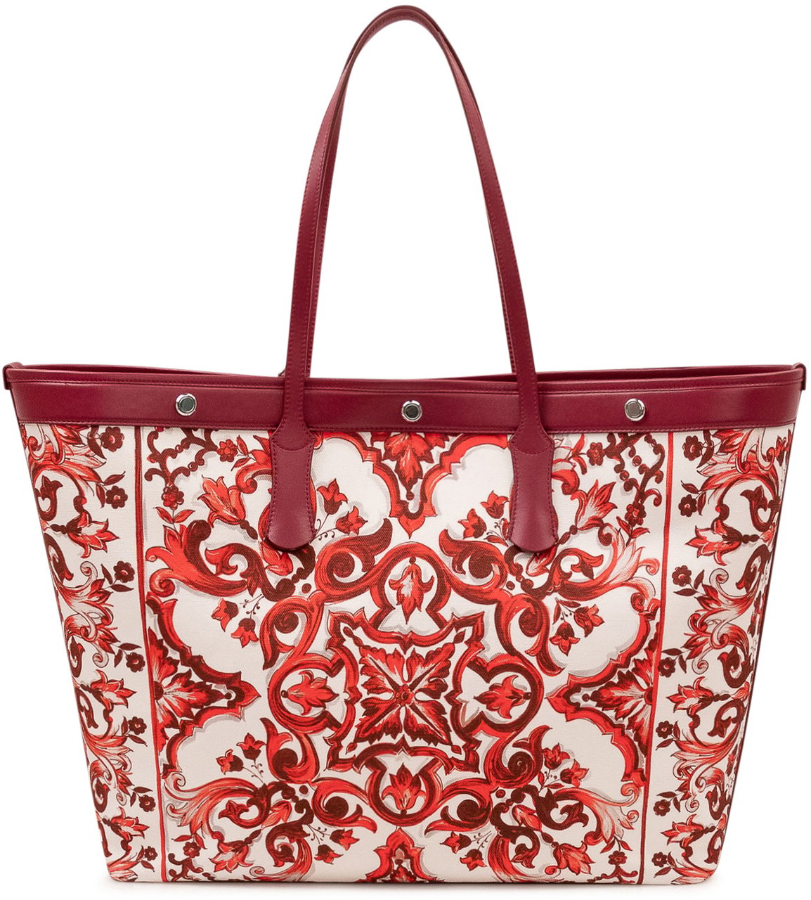 Dolce & Gabbana Shopping Bag con Stampa Ornamentale Rood