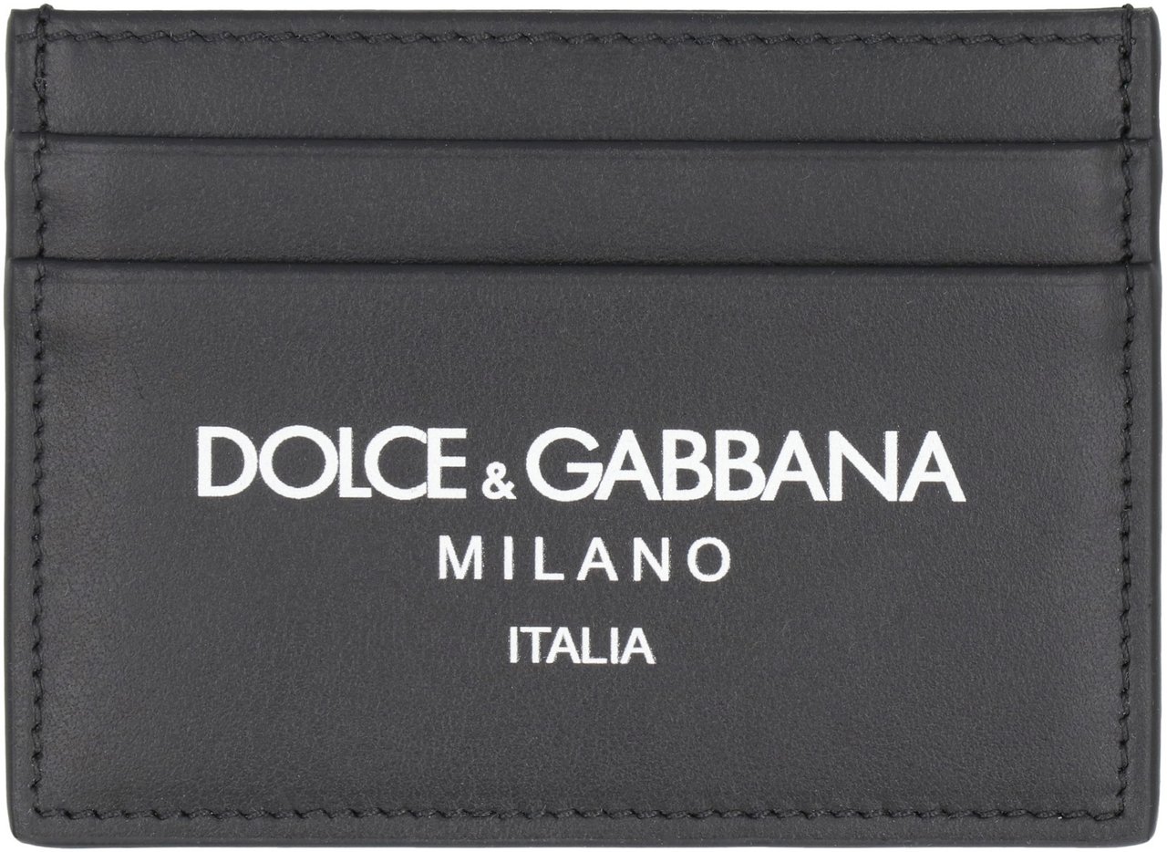 Dolce & Gabbana Leather card holder Zwart