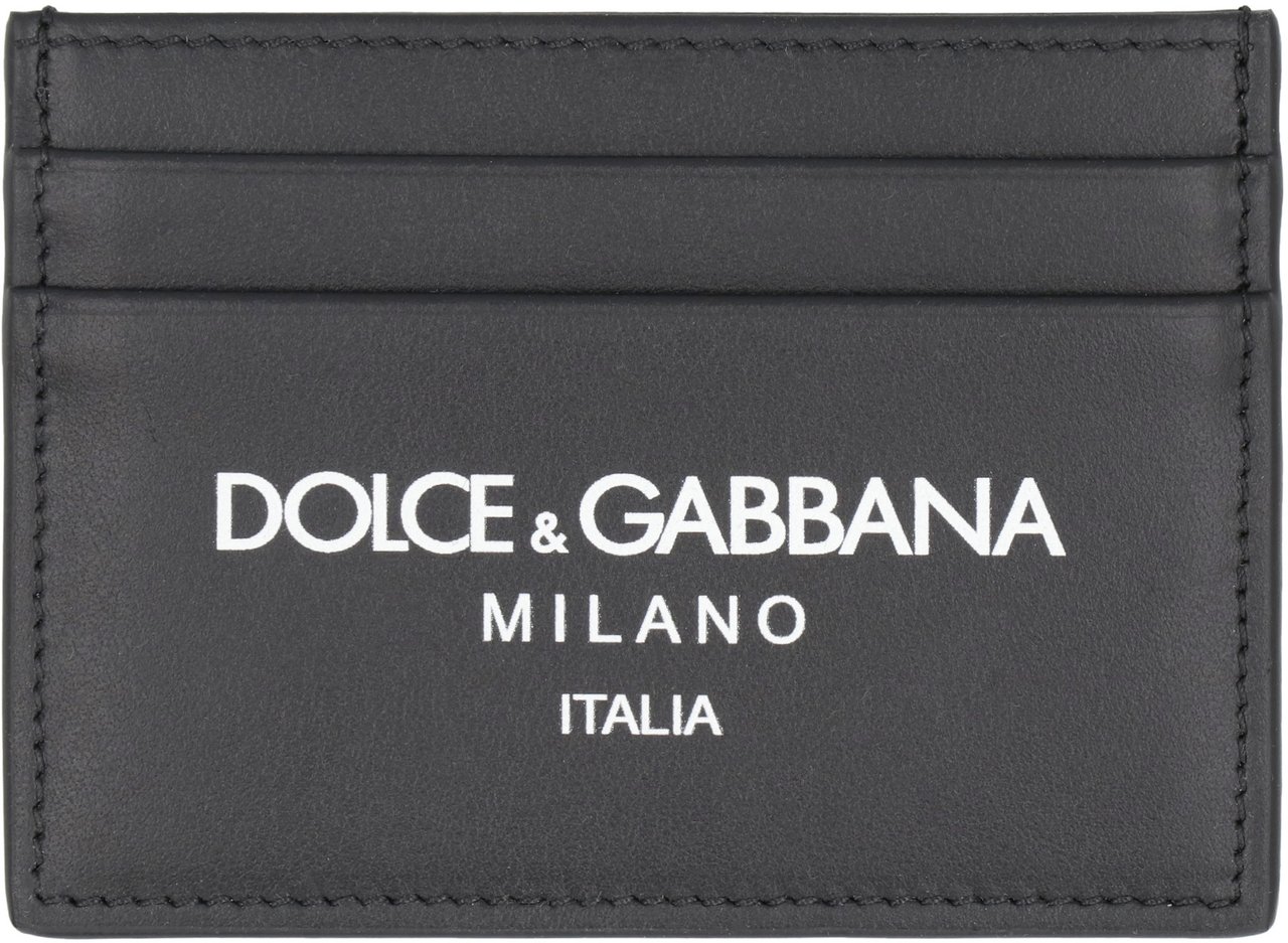 Dolce & Gabbana Leather card holder Zwart