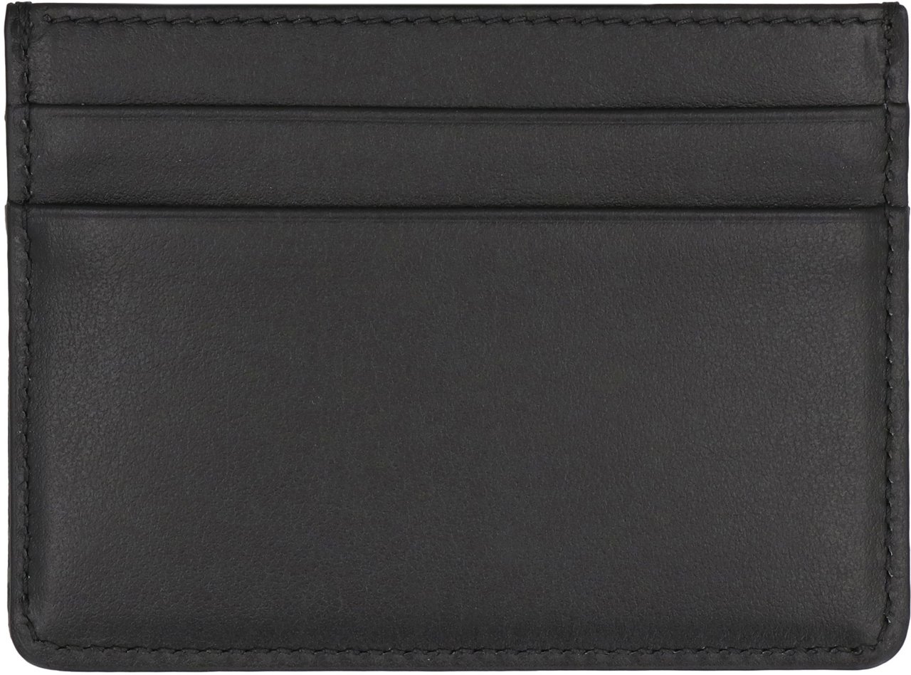 Dolce & Gabbana Logo detail leather card holder Zwart