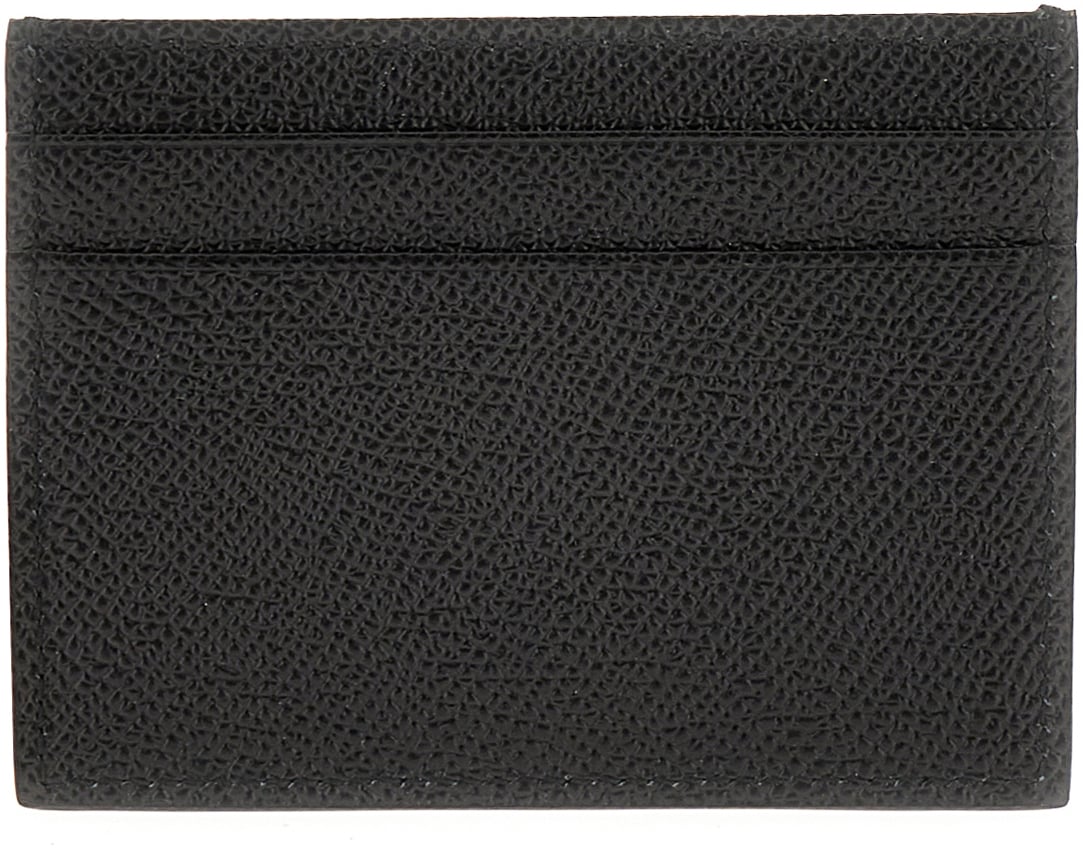 Dolce & Gabbana Dolce&gabbana Black leather card holder Zwart