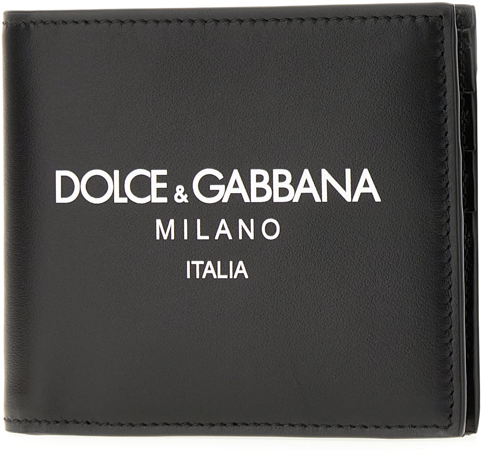 Dolce & Gabbana Dolce&gabbana Black leather wallet Zwart