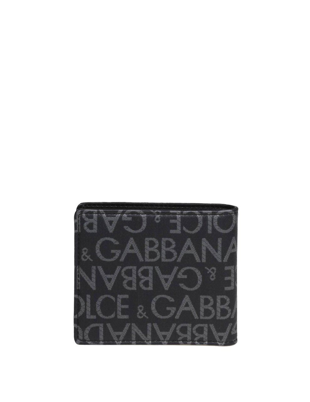 Dolce & Gabbana Dolce & gabbana wallet in jacquard fabric with logo Zwart