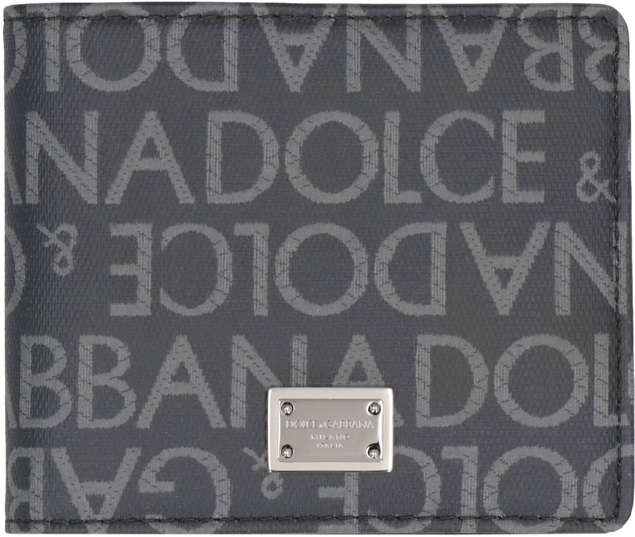 Dolce & Gabbana All-over logo wallet Zwart