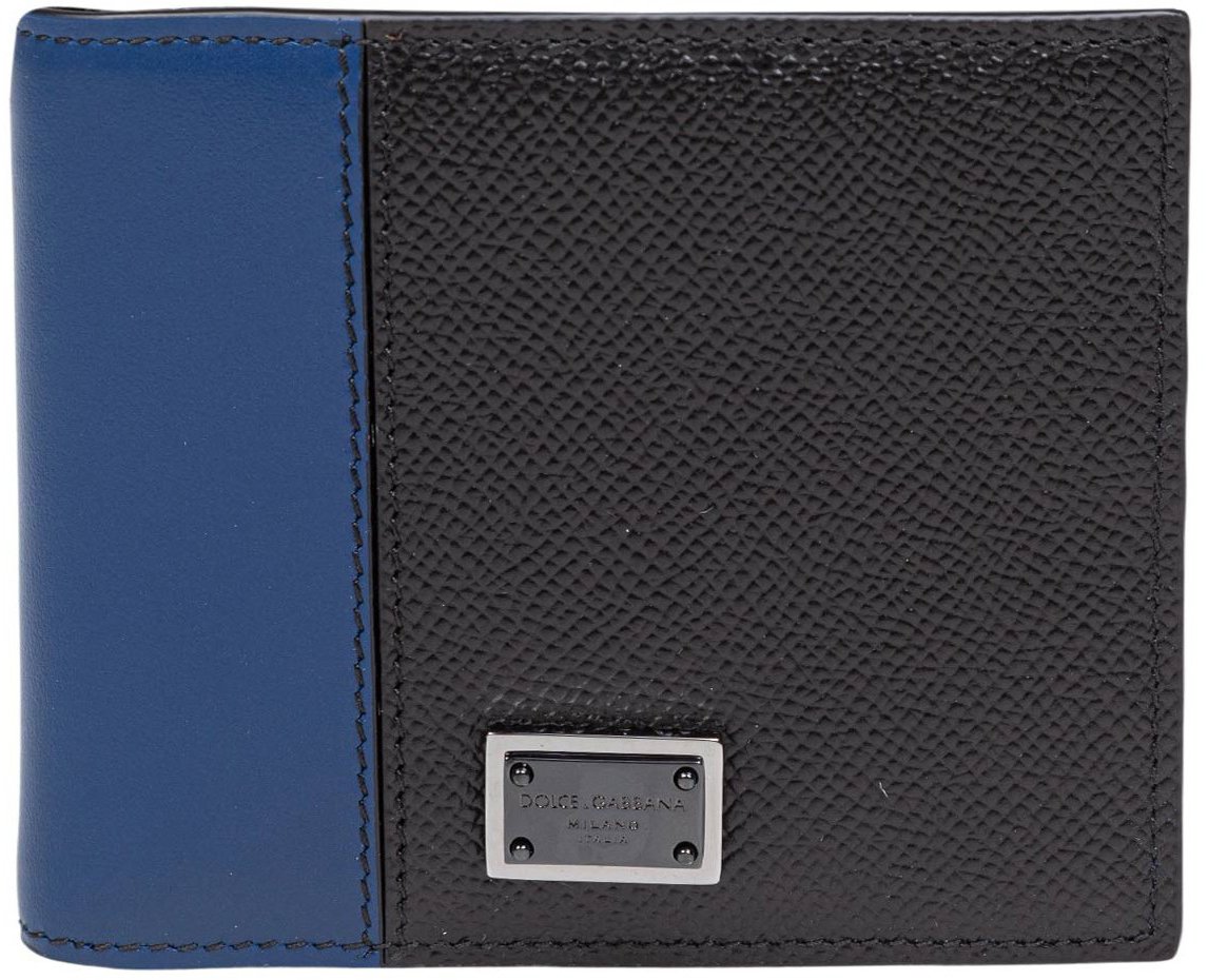 Dolce & Gabbana Dolce & gabbana leather wallets color black/blue Zwart