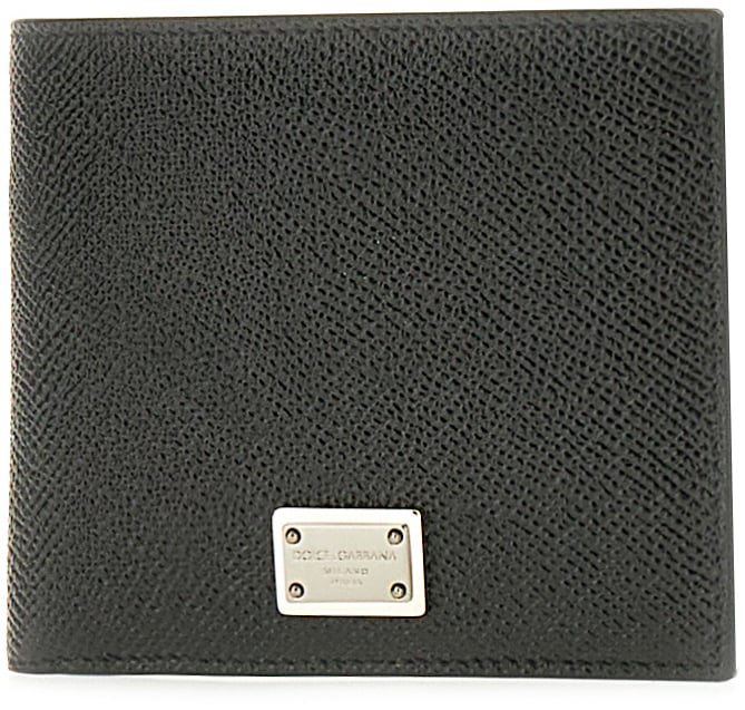 Dolce & Gabbana Dolce&gabbana Black leather wallet Zwart