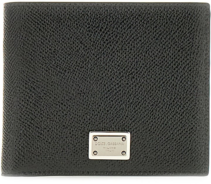 Dolce & Gabbana Dolce&gabbana Black leather wallet Zwart