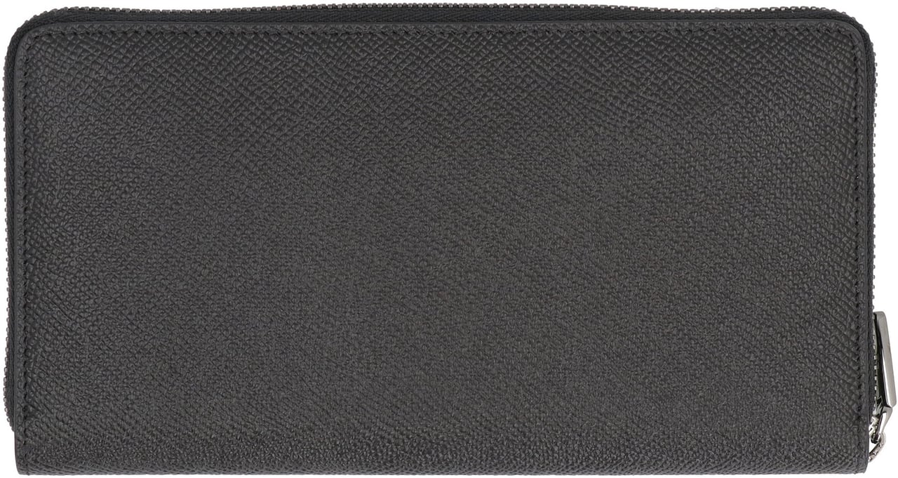 Dolce & Gabbana Leather zip around wallet Zwart