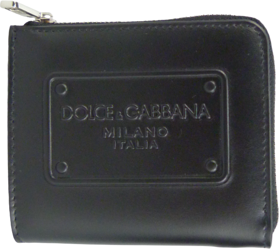 Dolce & Gabbana Portafoglio nero con zip Zwart
