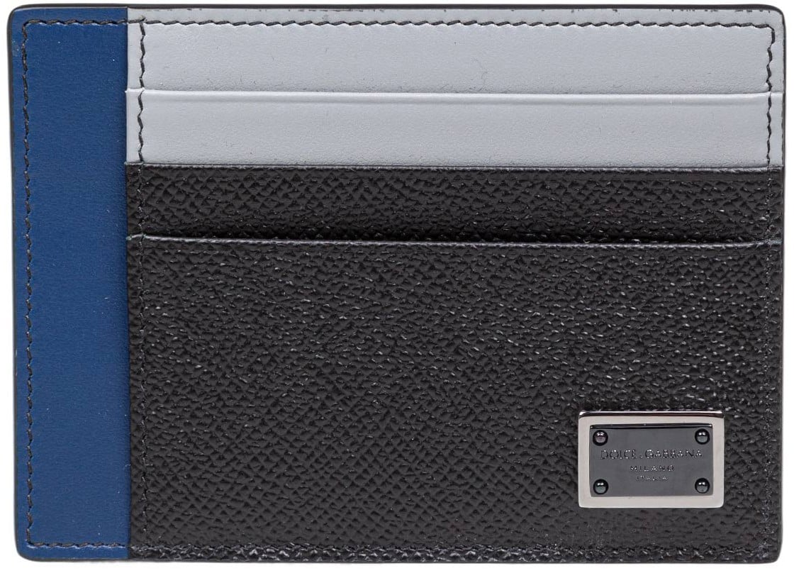 Dolce & Gabbana Dolce & gabbana dauphine card holder color black/blue Zwart