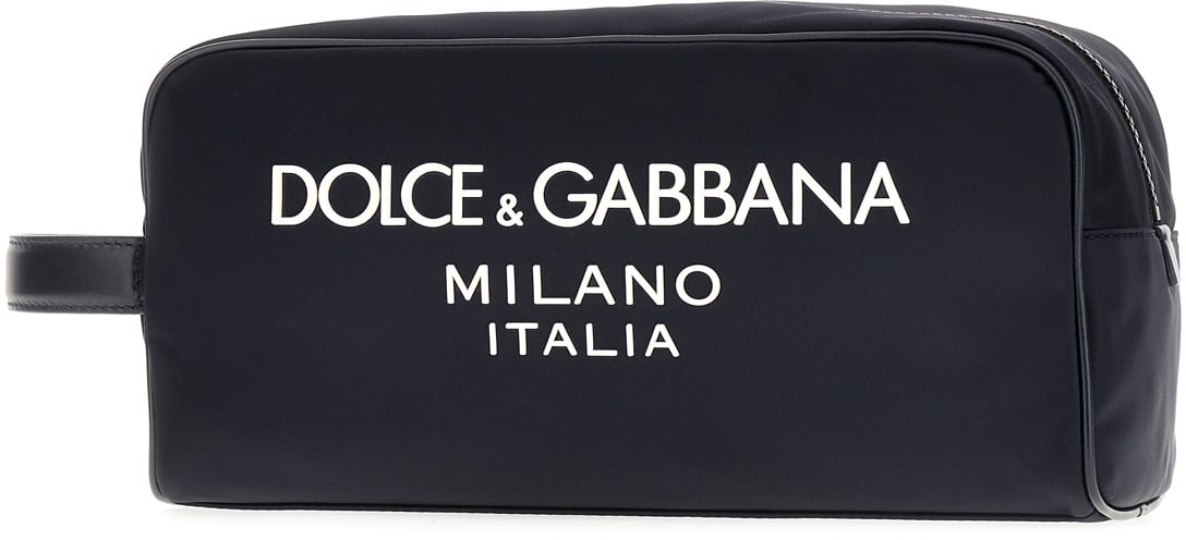 Dolce & Gabbana Dolce&gabbana Midnight blue nylon blend beauty case Blauw