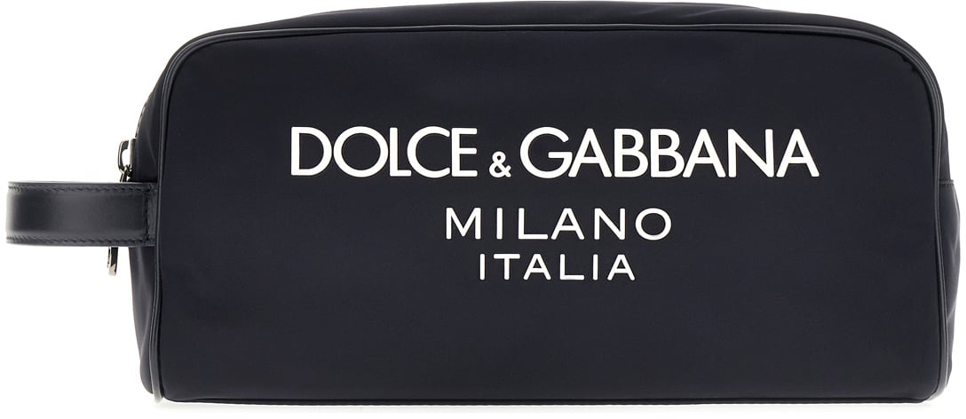 Dolce & Gabbana Dolce&gabbana Midnight blue nylon blend beauty case Blauw