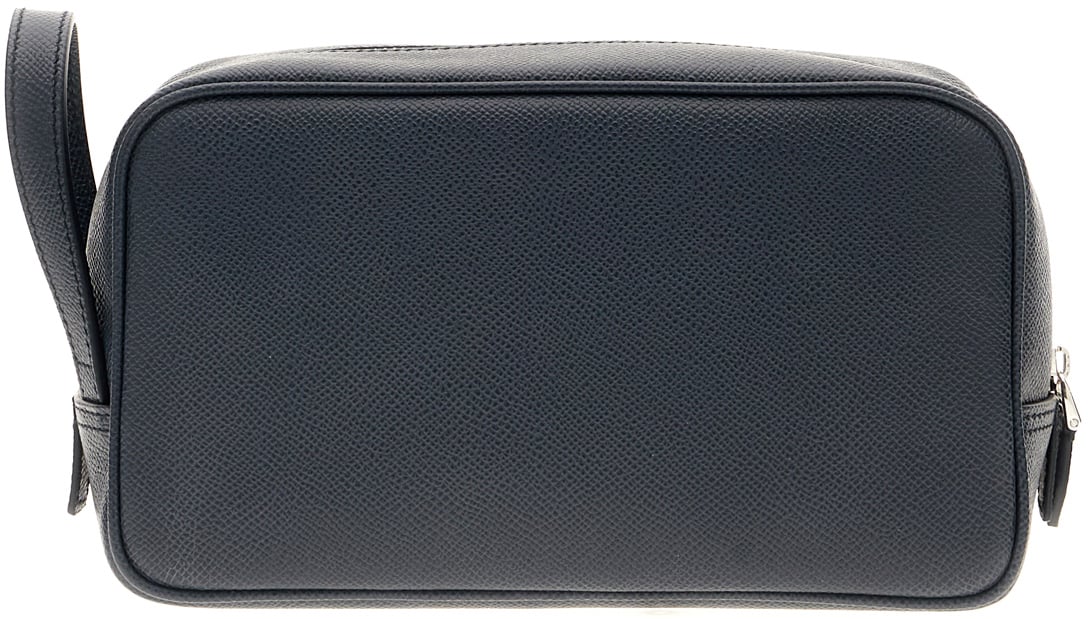 Dolce & Gabbana Dolce&gabbana Black leather beauty case Blauw
