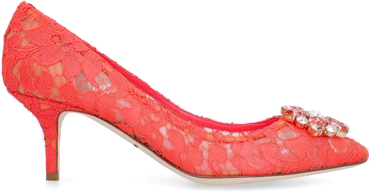 Dolce & Gabbana Bellucci lace pump Rood
