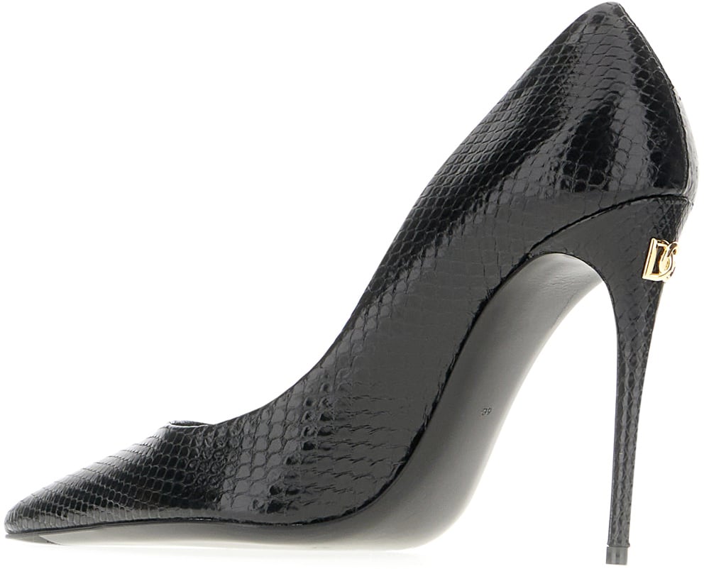 Dolce & Gabbana Dolce&gabbana Black python pumps Zwart