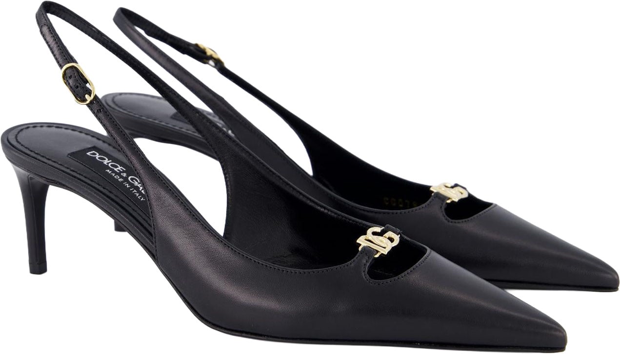 Dolce & Gabbana Dolce&Gabbana Dames Slingbacks Italian Tailoring Zwart