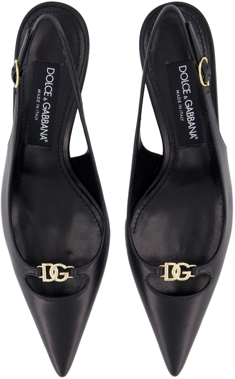 Dolce & Gabbana Dames Slingbacks Italian Tailoring Zwart
