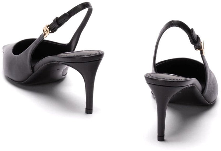 Dolce & Gabbana Dolce & Gabbana Leather Slingback Pumps Zwart