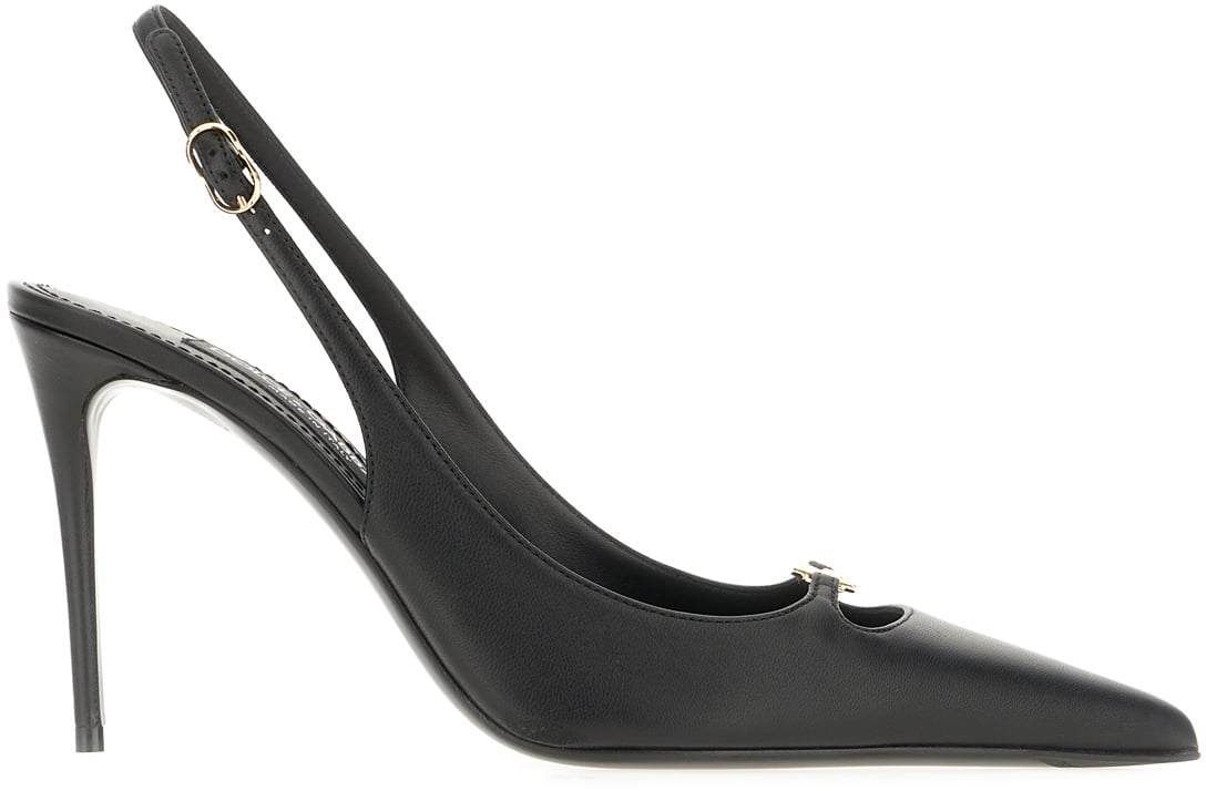 Dolce & Gabbana Dolce&gabbana Black nappa leather pumps Zwart