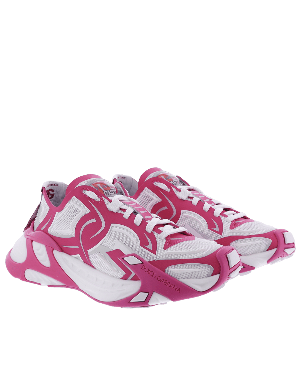 Dolce & Gabbana Dames Technical Fast Sneaker Wit/Roz Wit