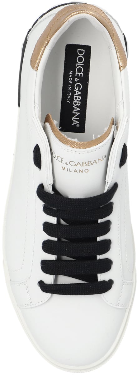 Dolce & Gabbana Portofino Logo Low Top Sneakers Wit