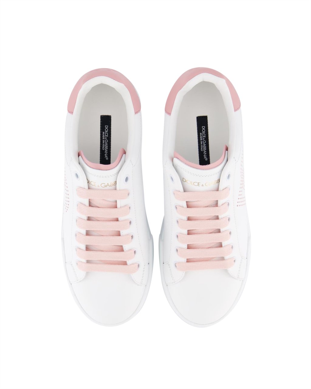 Dolce & Gabbana Dames Portofino Sneaker Wit/Roze Wit
