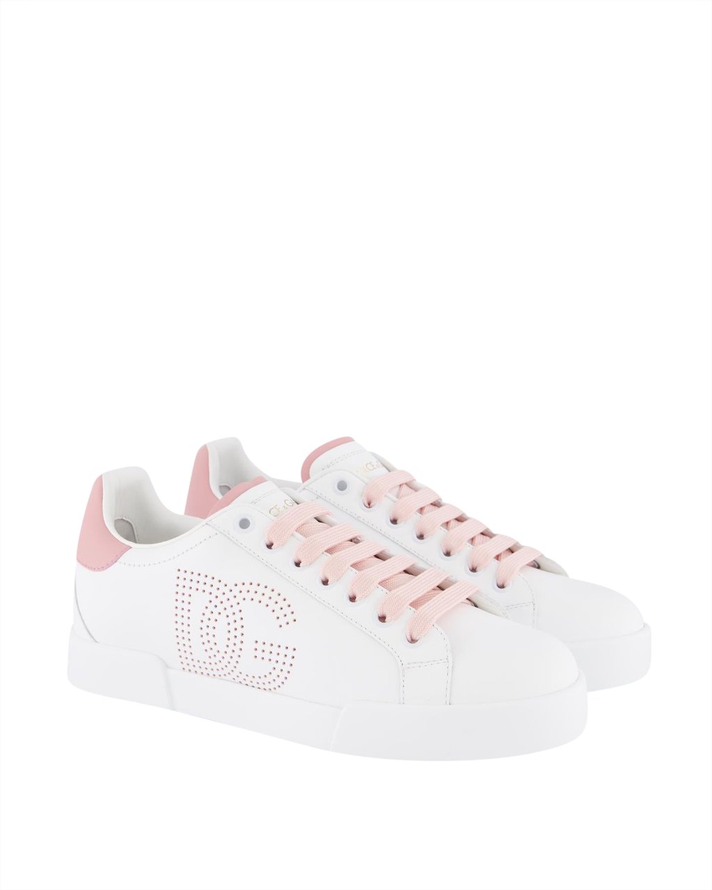 Dolce & Gabbana Dames Portofino Sneaker Wit/Roze Wit