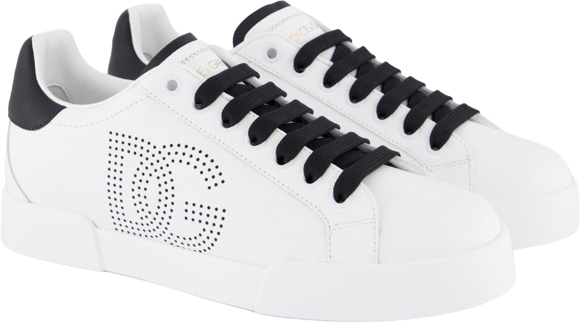 Dolce & Gabbana Dames Portofino Sneaker Wit/Zwart Wit