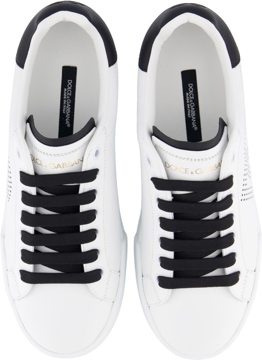 Dolce & Gabbana Dames Portofino Sneaker Wit/Zwart Wit