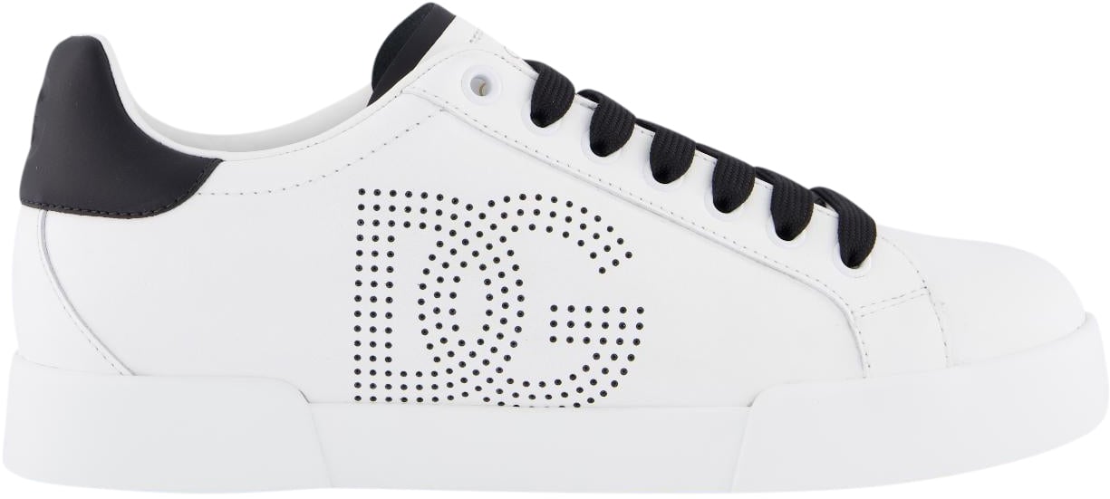 Dolce & Gabbana Dames Portofino Sneaker Wit/Zwart Wit