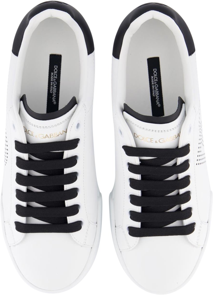 Dolce & Gabbana Dames Portofino Sneaker Wit/Zwart Wit