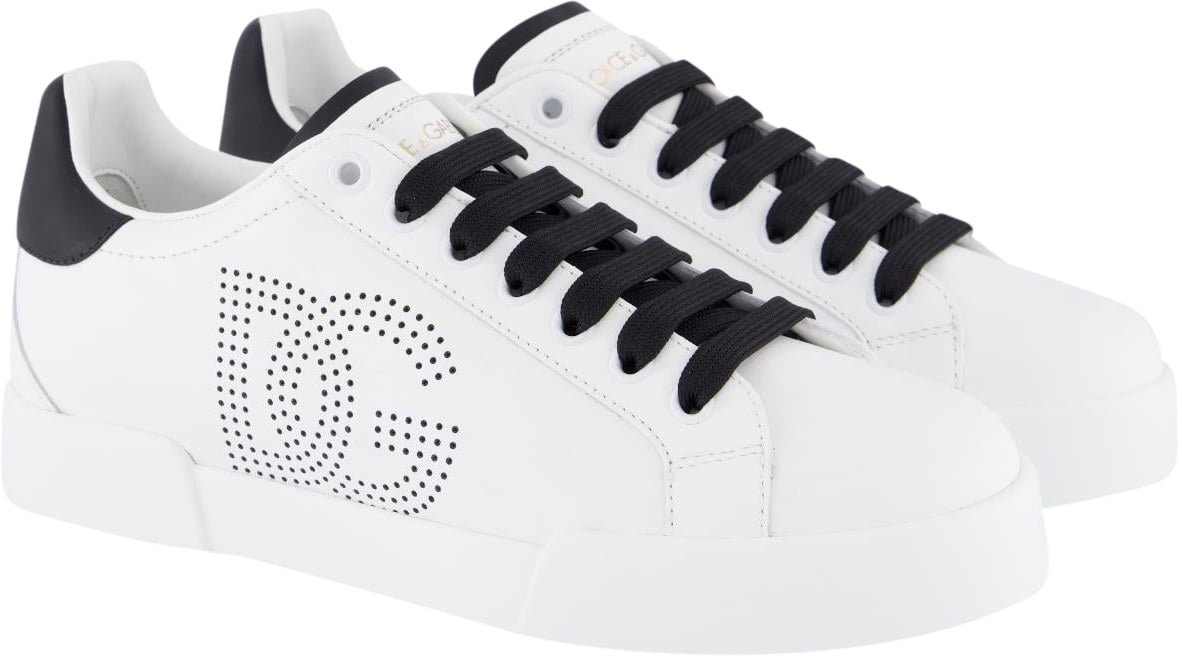 Dolce & Gabbana Dames Portofino Sneaker Wit/Zwart Wit