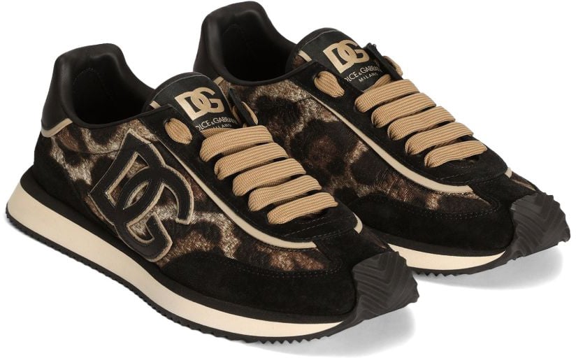Dolce & Gabbana Sneakers Leopard Print Zwart