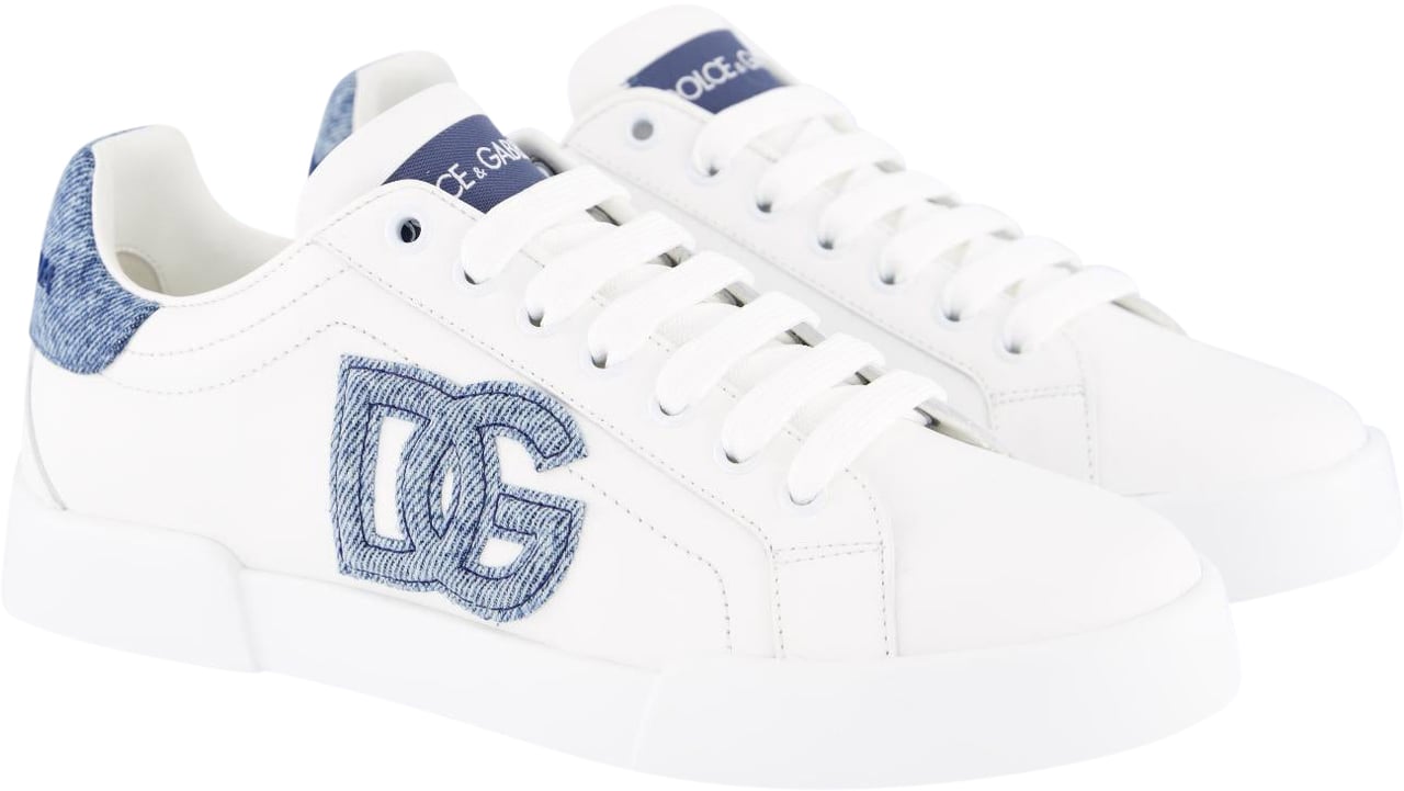Dolce & Gabbana Dames Portofino Sneaker Wit/Blauw Wit