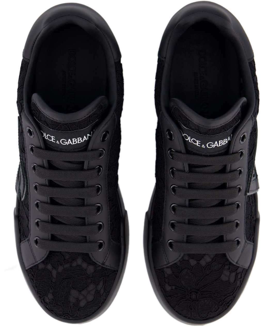 Dolce & Gabbana Dames Portofino Logo Sneaker Zwart Zwart