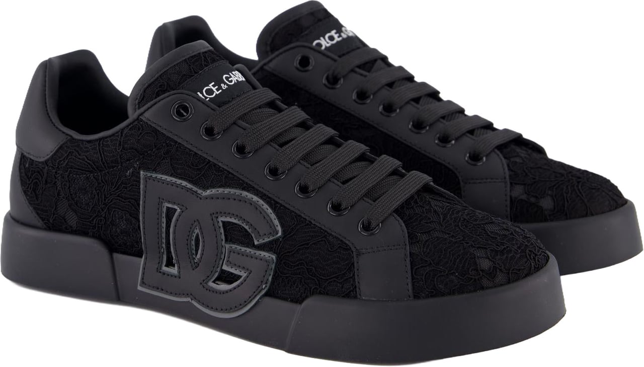 Dolce & Gabbana Dolce&Gabbana Dames Portofino Logo Sneaker Zwart Zwart