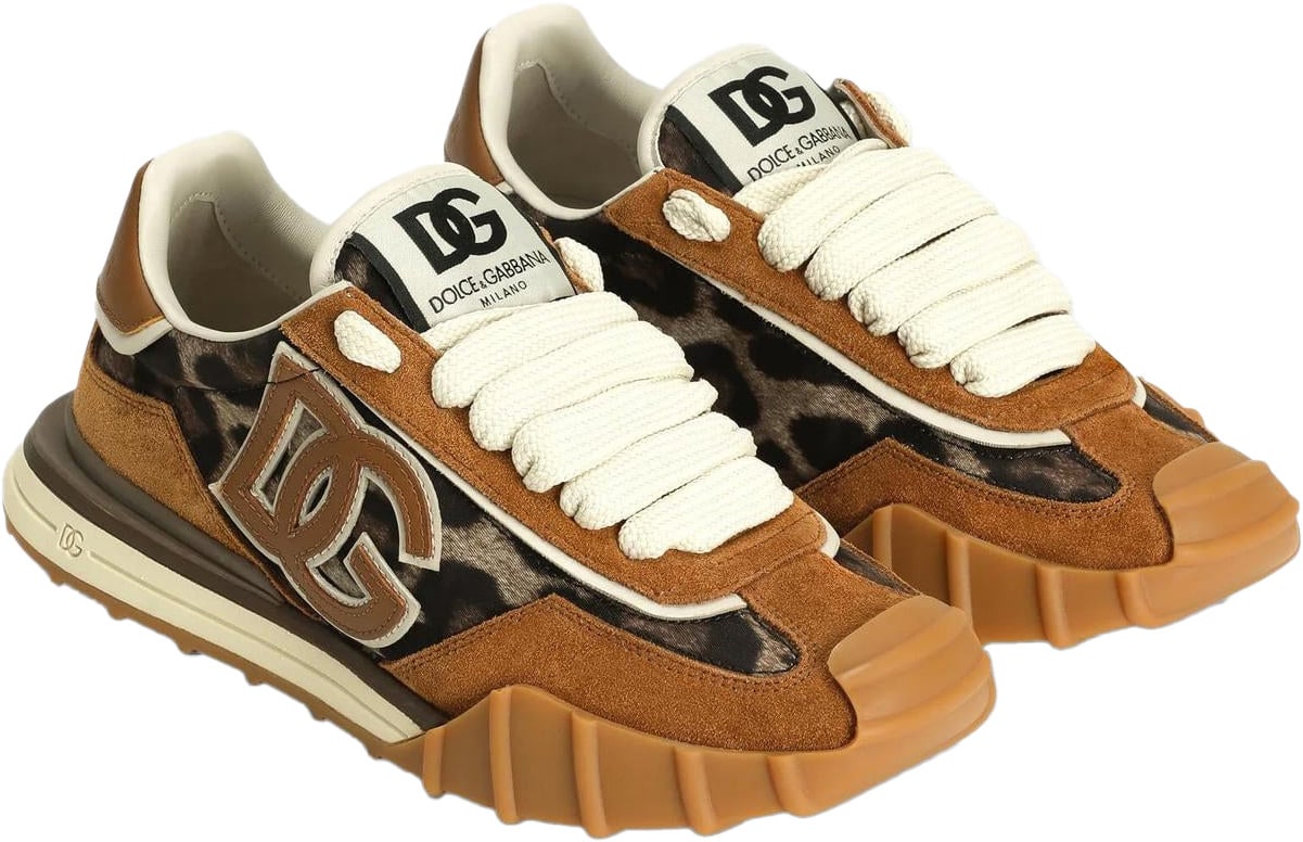 Dolce & Gabbana Dames Athletic Fabric Sneaker Bruin Bruin